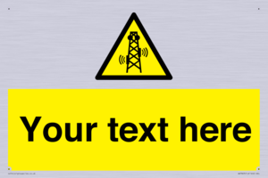 Custom warning RF radiation transmitter